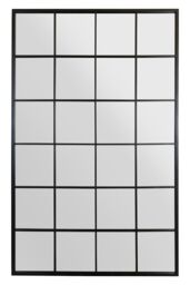 "MirrorOutlet The Fenestra Black Window Leaner / Wall Mirror 69"" X 43"" 174CM X 110CM - Size: 1 Pack" - thumbnail 2