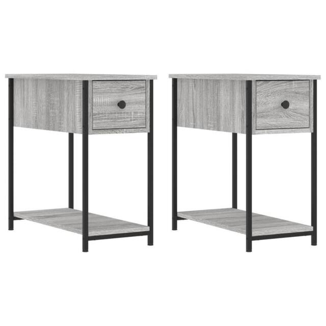 Berkfield Home Bedside Cabinets 2 pcs Grey Sonoma 30x60x60 cm Engineered Wood - Size: 30 x 60 x 60 cm - image 1