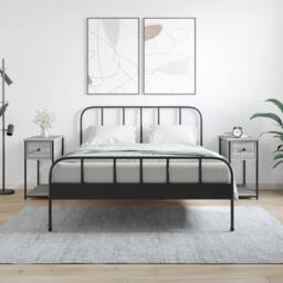 Berkfield Home Bedside Cabinets 2 pcs Grey Sonoma 30x60x60 cm Engineered Wood - Size: 30 x 60 x 60 cm - thumbnail 2