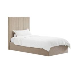 Lemon Pavilion Furniture Berlin Tall Ottoman Single Bed Frame (Pack of 2) - L203xW108xH124 cm in Beige - thumbnail 4