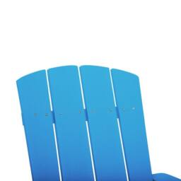 Wyld and Coco Blue Weatherproof Outdoor Lounger - Modern Plastic-Wood Chair - thumbnail 7