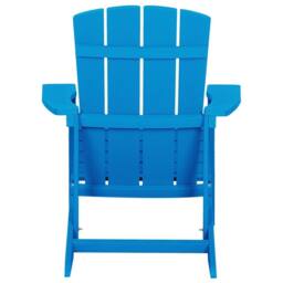 Wyld and Coco Blue Weatherproof Outdoor Lounger - Modern Plastic-Wood Chair - thumbnail 6