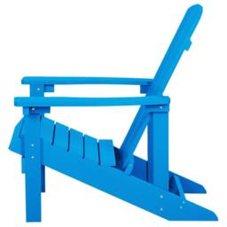 Wyld and Coco Blue Weatherproof Outdoor Lounger - Modern Plastic-Wood Chair - thumbnail 5