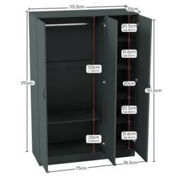 Home Discount Vida Designs 4Pc Bedroom Set 2xBedside, 4 Drawer Chest, 3 Dr Wardrobe in Green - thumbnail 7
