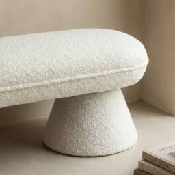 Garden Greatness Edouard Boucle Natural Loop Bench in Beige - Size: 1 Pack - thumbnail 2
