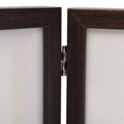 Berkfield Home Trifold Photo Frame Collage Dark Brown 28x18 cm+2x - Size: 28x18 cm - thumbnail 5