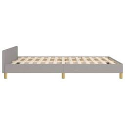 Berkfield Home Bed Frame with Headboard Light Grey 180x200cm Super King Fabric - thumbnail 6