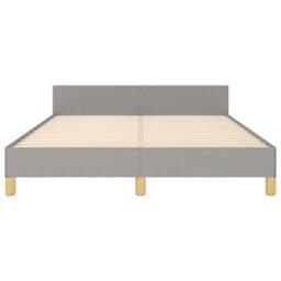 Berkfield Home Bed Frame with Headboard Light Grey 180x200cm Super King Fabric - thumbnail 5