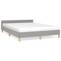 Berkfield Home Bed Frame with Headboard Light Grey 180x200cm Super King Fabric - thumbnail 2