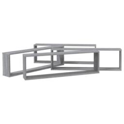 Berkfield Home Wall Cube Shelves 4 pcs Grey Sonoma 100x15x30 cm Engineered Wood - Size: 100 x 15 x 30 cm - thumbnail 4