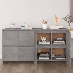 Berkfield Home Sideboards 2 pcs Concrete Grey 70x41x75 cm Engineered Wood - Size: 70 x 41 x 75 cm - thumbnail 1