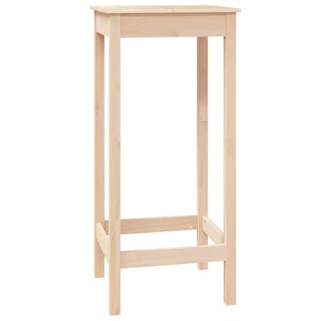 Berkfield Home Bar Table 50x50x110 cm Solid Wood Pine in Light Tan - Size: 50 x 50 x 110 cm - image 1