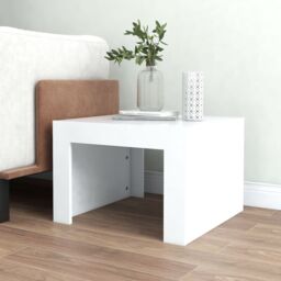 Berkfield Home Coffee Table White 50x50x35 cm Engineered Wood - Size: 50 x 50 x 35 cm - thumbnail 3