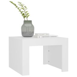 Berkfield Home Coffee Table White 50x50x35 cm Engineered Wood - Size: 50 x 50 x 35 cm - thumbnail 4