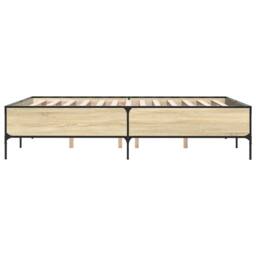 Berkfield Home Durable Bed Frame without Mattress Sonoma Oak 150x200 cm King Size in Light Tan - thumbnail 5