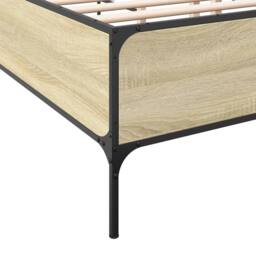Berkfield Home Durable Bed Frame without Mattress Sonoma Oak 150x200 cm King Size in Light Tan - thumbnail 7