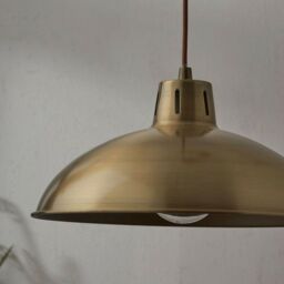 Loops Hanging Ceiling Pendant Light ADJUSTABLE HEIGHT Industrial Brass Rise Fall Drop in Metallics - thumbnail 4