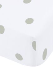 Catherine Lansfield 'Brushed Polka Dot' Cotton Fitted Sheet in Green - Size: Double Fitted - thumbnail 3