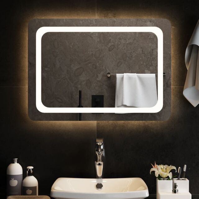 Berkfield Home LED Bathroom Mirror 70x50 cm in Clear - image 1