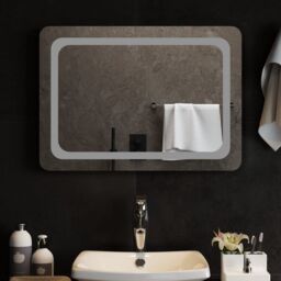 Berkfield Home LED Bathroom Mirror 70x50 cm in Clear - thumbnail 3