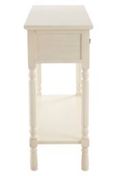 Orsina Versatile Design Three Drawer Black Console Table, Solid Pine Wood Hallway Table, Classic Console Table in White - thumbnail 3