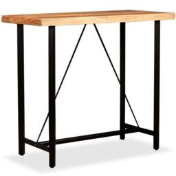 Berkfield Home Beautiful Bar Table Solid Acacia Wood 120x60x107 cm in Brown - Size: 120 x 60 x 107 cm - thumbnail 7
