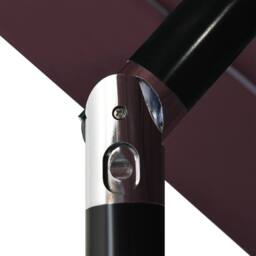 Berkfield Home 3-Tier Parasol with Aluminium Pole Bordeaux Red 3.5 m - thumbnail 6