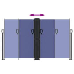 Berkfield Home Retractable Side Awning Blue 140x1200 cm - thumbnail 5