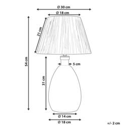 Wyld and Coco Table Lamp - Clear Glass Base Natural Paper Shade - thumbnail 3