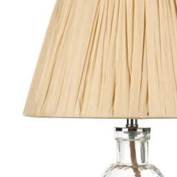 Wyld and Coco Table Lamp - Clear Glass Base Natural Paper Shade - thumbnail 5