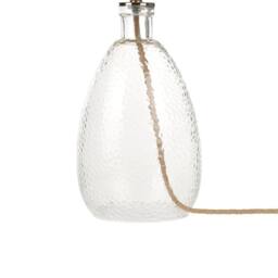 Wyld and Coco Table Lamp - Clear Glass Base Natural Paper Shade - thumbnail 6