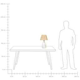 Wyld and Coco Table Lamp - Clear Glass Base Natural Paper Shade - thumbnail 8