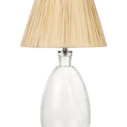 Wyld and Coco Table Lamp - Clear Glass Base Natural Paper Shade - thumbnail 2
