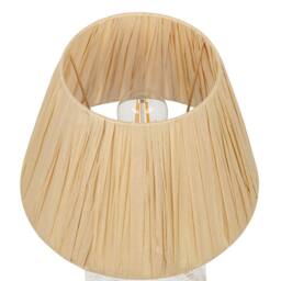 Wyld and Coco Table Lamp - Clear Glass Base Natural Paper Shade - thumbnail 4