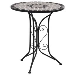 Berkfield Home 3 Piece Mosaic Bistro Set Ceramic Tile Grey