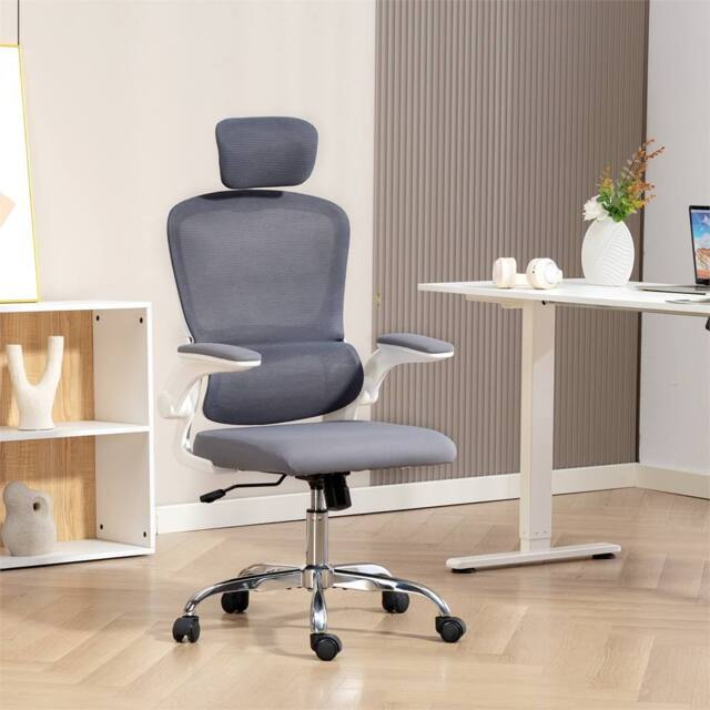 EONLION Charcoal Grey Ergonomic Mesh Office Chair - Size: 100 cm - image 1