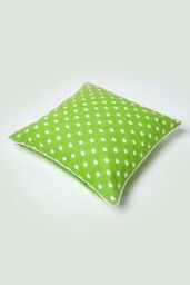 Homescapes Cotton Stars Cushion Cover in Green - Size: 30 cm x 50 cm - thumbnail 4