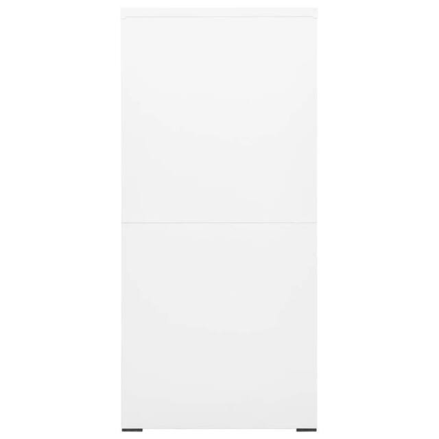 Berkfield Home Modern Filing Cabinet White 46x62x133 cm Steel - Size: 46 x 62 x 133 cm - image 1