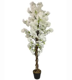 Leaf Artificial 150cm White Cherry Blossom Tree
