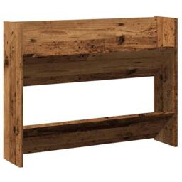 Berkfield Home Wall Shoe Cabinet Old Wood 80x18x60 cm Engineered Wood in Brown - Size: 80 x 18 x 60 cm - thumbnail 2