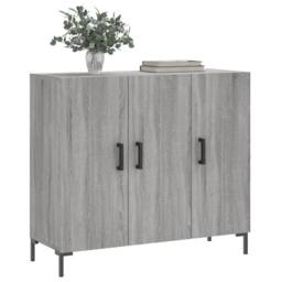 Berkfield Home Sideboard Grey Sonoma 90x34x80 cm Engineered Wood - Size: 90 x 34 x 80 cm - thumbnail 1
