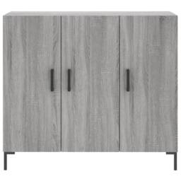 Berkfield Home Sideboard Grey Sonoma 90x34x80 cm Engineered Wood - Size: 90 x 34 x 80 cm - thumbnail 6