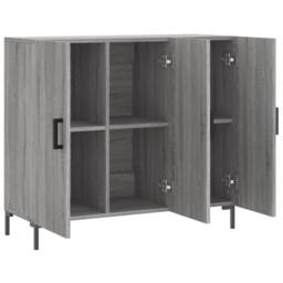 Berkfield Home Sideboard Grey Sonoma 90x34x80 cm Engineered Wood - Size: 90 x 34 x 80 cm - thumbnail 5