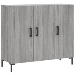 Berkfield Home Sideboard Grey Sonoma 90x34x80 cm Engineered Wood - Size: 90 x 34 x 80 cm - thumbnail 3