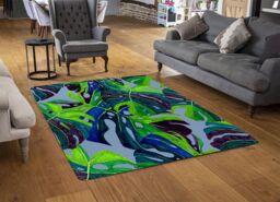 Benjamin Tate Design Hand Drawn Exotic Plants Designer Rug in Natural - Size: Large - thumbnail 2