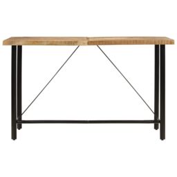 Berkfield Home Bar Table 180x70x107 cm Solid Wood Mango & Iron in Brown - Size: 180 x 70 x 107 cm - thumbnail 2