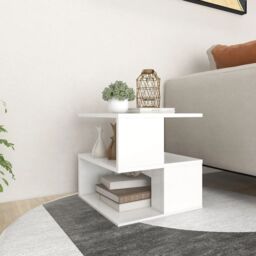 Berkfield Home Side Table White 40x40x40 cm Engineered Wood - Size: 40 x 40 x 40 cm - thumbnail 1