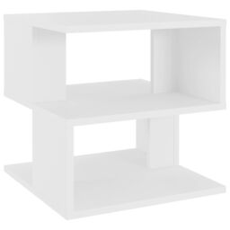 Berkfield Home Side Table White 40x40x40 cm Engineered Wood - Size: 40 x 40 x 40 cm - thumbnail 2