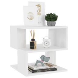 Berkfield Home Side Table White 40x40x40 cm Engineered Wood - Size: 40 x 40 x 40 cm - thumbnail 3