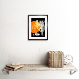 "Artery8 Wall Art Print Colour Pop Circle Plant Artwork Framed 9X7 Inch in Brown - Size: W7"" x H9""" - thumbnail 2